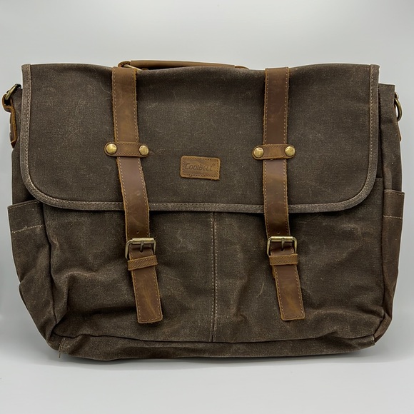 Coolbell Other - COOLBELL BROWN CANVAS LAPTOP MESSENGER BAG